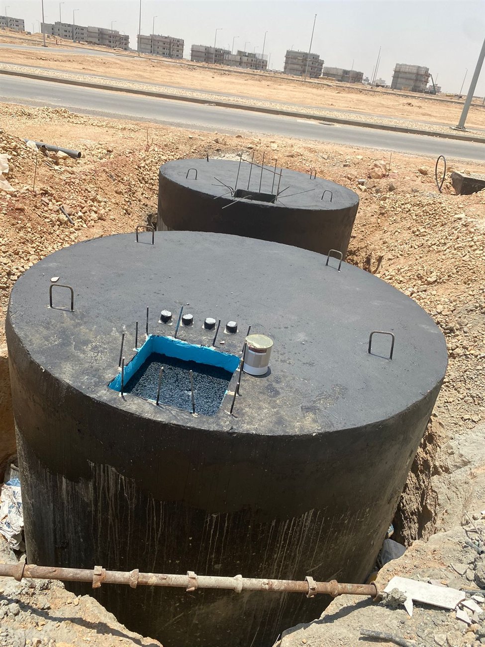 ModuCast tank set in the customer-prepared pit