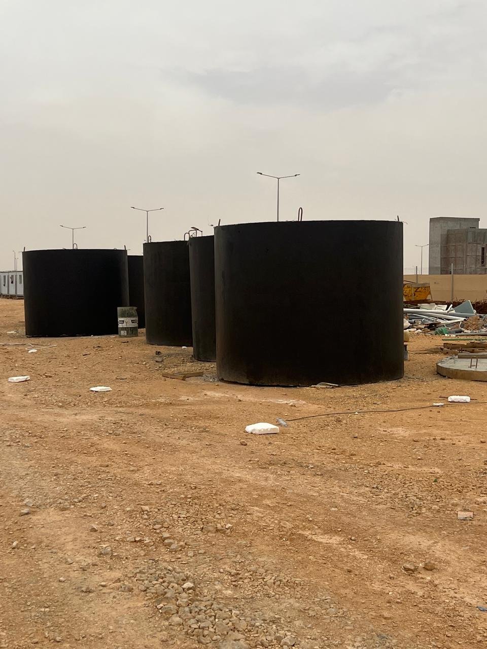 ModuCast precast water tanks on site